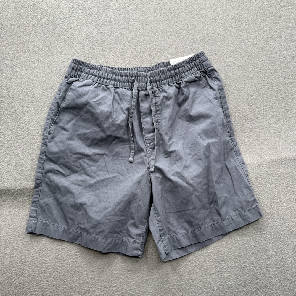 H&M Shorts Mens XS Blue Chino Cotton 7 Inseam Elastic Waist Casual Summer